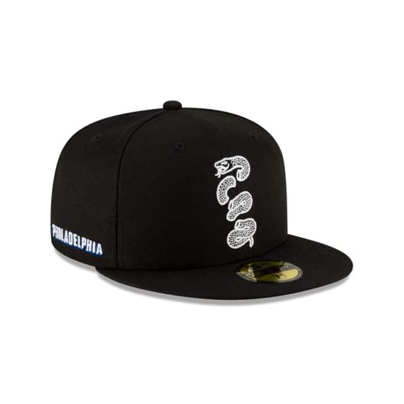 NBA Philadelphia 76ers City Edition Alt 59Fifty Fitted (HVL5125) - Black New Era Caps